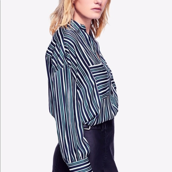 NWT FREE PEOPLE Mad About You Button down Shirt - Picture 5 of 7